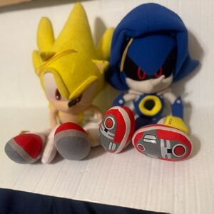 2 Great Eastern Sonic The Hedgehog Metal Sonic Plush Stuffed Toy 12"see Pictures